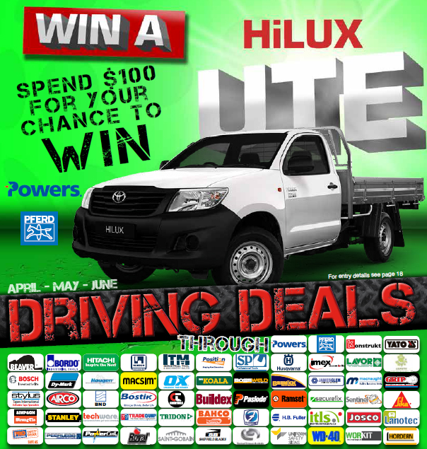 Spend $100 at CDAETS for a chance to win a HiLUX UTE in the Driving Deals promotion
